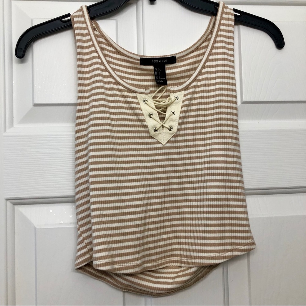 Forever 21 Striped Crop Top